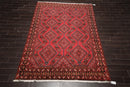 6'7" x 9'9" Hand Knotted 100% Wool Yalameh Traditional Oriental Area Rug Red