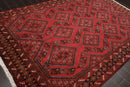 6'7" x 9'9" Hand Knotted 100% Wool Yalameh Traditional Oriental Area Rug Red