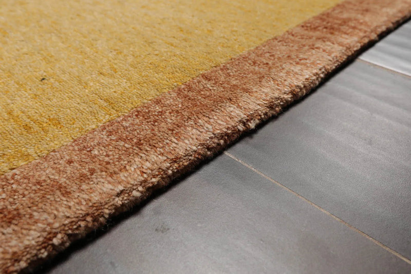 6x9 Beige Hand Knotted Tibetan Wool and Silk Michaelin Kohlberg Modern & Contemporary Oriental Area Rug