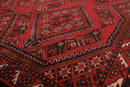 6'7" x 9'9" Hand Knotted 100% Wool Yalameh Traditional Oriental Area Rug Red