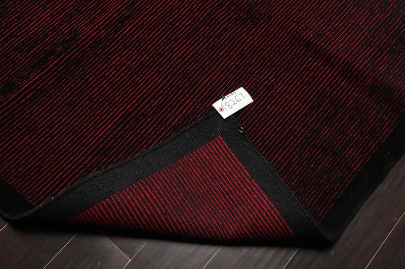 6x9 Hand Knotted Tibetan 100% Wool Tibetan Traditional Oriental Area Rug Black, Red Color