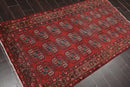 3'9" x 6'8" Hand Knotted Antique 100% Wool Zanjan Oriental Area Rug Red