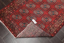 3'9" x 6'8" Hand Knotted Antique 100% Wool Zanjan Oriental Area Rug Red