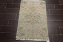 2' x 3' Hand Knotted 100% Wool Transitional Tibetan Oriental Area Rug Gray