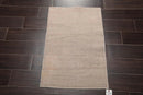 2' x 3' Hand Woven Silk Modern Flatweave Kilim Oriental Area Rug Taupe