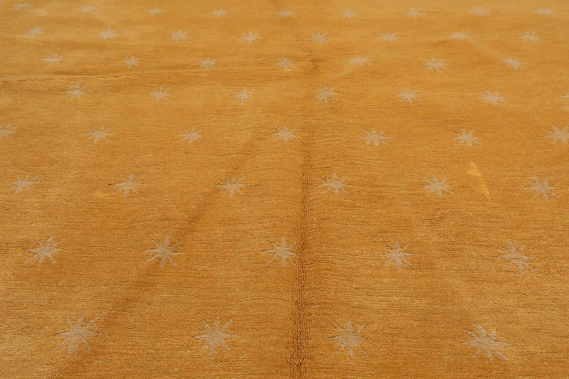 4x6 Gold,Beige Hand Knotted Tibetan 100% Wool Michaelian & Kohlberg Swiss Wash Oriental Area Rug