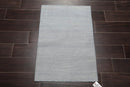 2' x 3' Hand Woven Silk Modern Flatweave Kilim Oriental Area Rug Blue