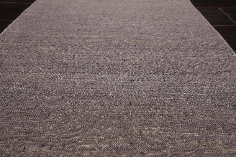 2' x 3' Hand Woven Silk Modern Flatweave Kilim Oriental Area Rug Dark Taupe