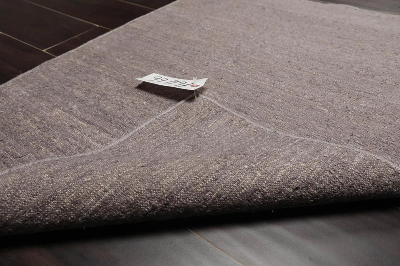 2' x 3' Hand Woven Silk Modern Flatweave Kilim Oriental Area Rug Dark Taupe