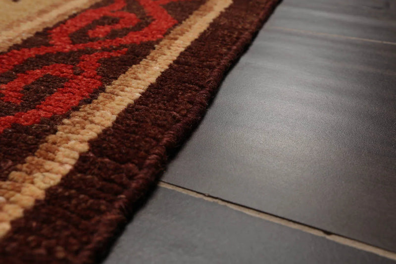 3x5 Gold, Brown Hand Knotted Tibetan 100% Wool Michaelian & Kohlberg Transitional Oriental Area Rug