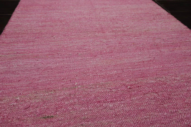 2' x 3' Hand Woven 100% Silk Modern Flatweave Kilim Oriental Area Rug Pink