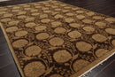 5x7 Brown,Moss Hand Knotted Tibetan 100% Wool Michaelian & Kohlberg Modern & Contemporary Oriental Area Rug