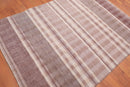 5' x 7' Handmade Contemporary100% Wool Loop & Cut Pile Area Rug Beige