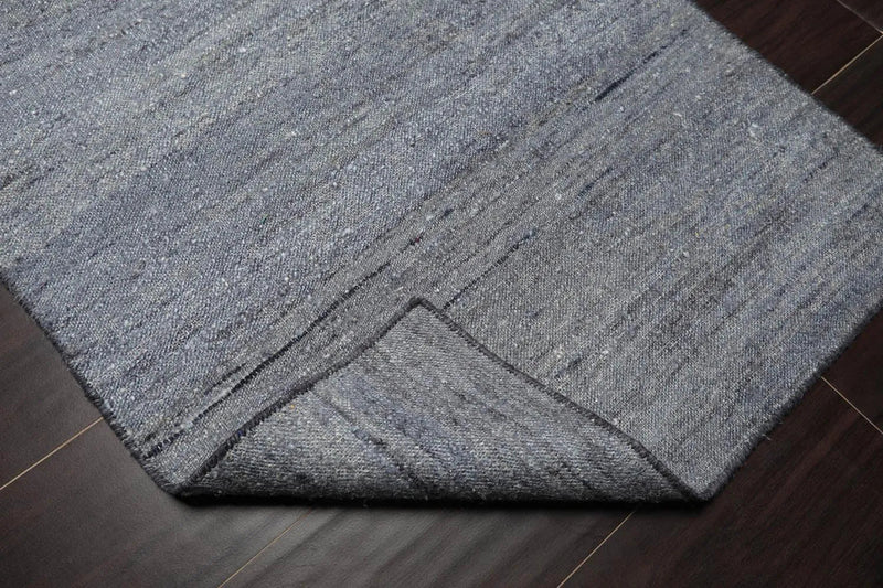 2' x 3' Hand Woven 100% Silk Modern Flatweave Kilim Oriental Area Rug Gray