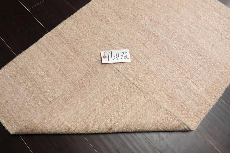 2' x 3' Hand Woven Silk Modern Flatweave Kilim Oriental Area Rug Light Peach