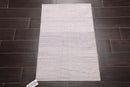 2' x 3' Hand Woven Silk Modern Flatweave Kilim Oriental Area Rug Lavender