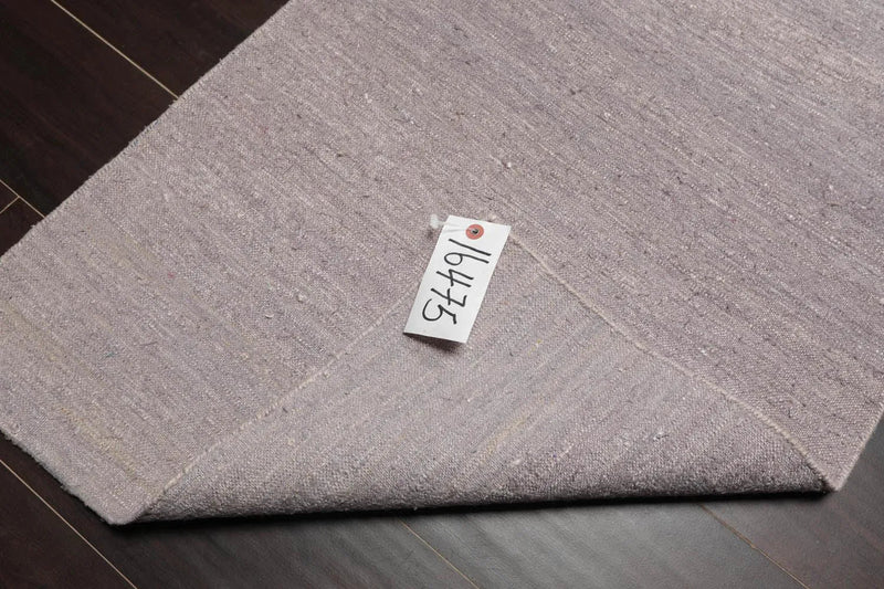 2' x 3' Hand Woven 100% Silk Modern Flatweave Kilim Oriental Area Rug Gray