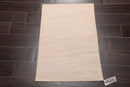 2' x 3' Hand Woven 100% Silk Modern Flatweave Kilim Oriental Area Rug Beige