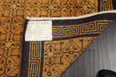 3x5 Gold, Charcoal Hand Knotted Tibetan 100% Wool Michaelian & Kohlberg Traditional Oriental Area Rug