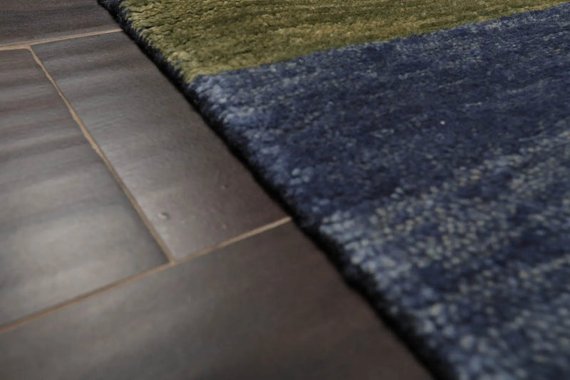 3x5 Blue, Green Hand Knotted Tibetan 100% Wool Michaelian & Kohlberg Traditional Oriental Area Rug