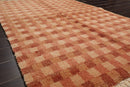 4x6 Peach, Rust Hand Knotted Tibetan 100% Wool Michaelian & Kohlberg Modern & Contemporary Oriental Area Rug