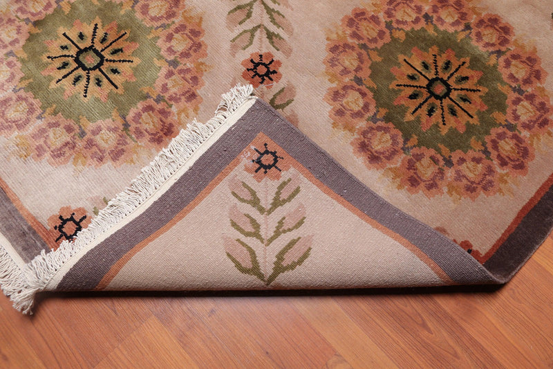 6' x 9'1" Hand Knotted Traditional Classic European Wool Tibetan Area rug Beige