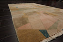 4x6 Beige, Mint Hand Knotted Tibetan 100% Wool Michaelian & Kohlberg Modern & Contemporary Oriental Area Rug