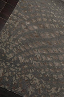 2' x 3' Hand Knotted Wool & Silk Modern Tibetan Oriental Area Rug Gray