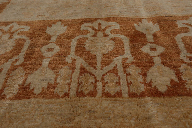 4x6 Beige, Caramel Hand Knotted 100% Wool Peshawar Traditional Oriental Area Rug