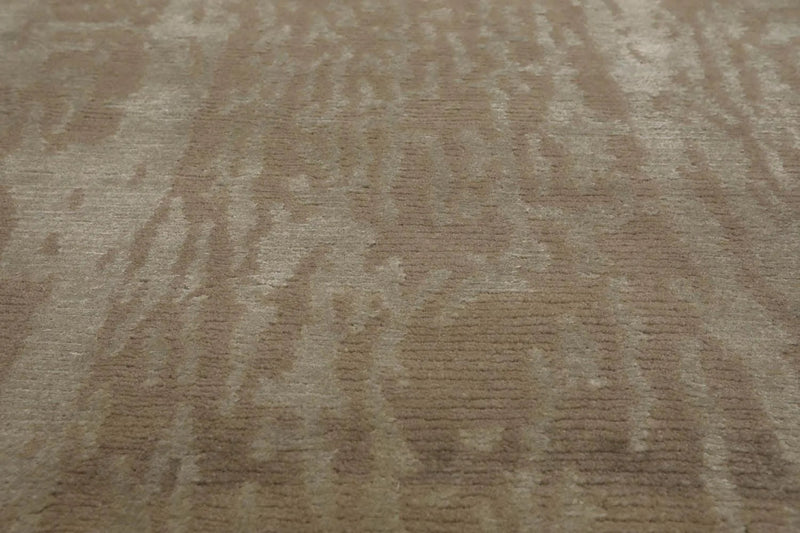 2' x 3' Hand Knotted Wool & Silk Modern Tibetan Oriental Area Rug Gray