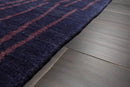 3'2''x10'2'' Runner Blue, Lavander Hand Knotted Tibetan 100% Wool Michaelian & Kohlberg Modern Oriental Area Rug