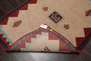 4'1" x 6'1" Hand Knotted Wool thick pile Gabbeh Area Rug Traditional Beige