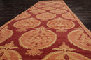 2'11'' x 11'10'' Runner Rust,Peach Hand Knotted Tibetan 100% Wool Michaelian & Kohlberg Transitional Oriental Area Rug