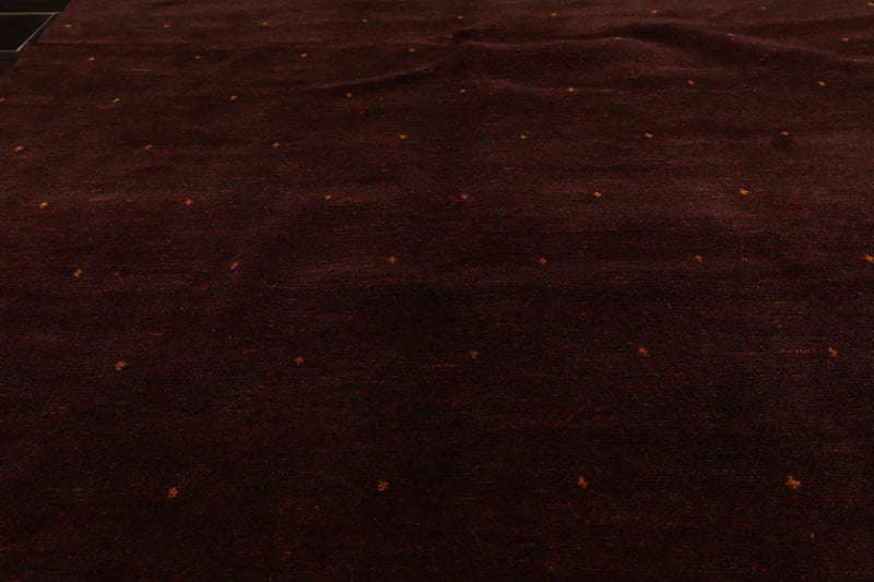 4x6 Chocolate,Orange Hand Knotted Tibetan 100% Wool Michaelian & Kohlberg Contemporary Oriental Area Rug