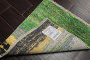 2'x2' Hand Knotted Wool & Silk Square Modern Tibetan Oriental Area Rug Green