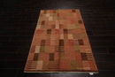 4x6 Rose, Beige Hand Knotted Tibetan 100% Wool Michaelian & Kohlberg Modern & Contemporary Oriental Area Rug