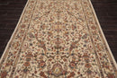 5’10" x 8’11" Hand Knotted Wool & Silk Sino Persian 200 KPSI Area Rug Ivory Tan