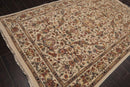 5’10" x 8’11" Hand Knotted Wool & Silk Sino Persian 200 KPSI Area Rug Ivory Tan
