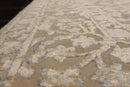 4x6 Ivory, Gray Hand Knotted Tibetan 100% Wool Tibetan Modern & Contemporary Oriental Area Rug
