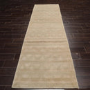 3x10 Runner Beige, Moss Hand Knotted Tibetan 100% Wool Michaelian & Kohlberg Swiss Wash Modern Oriental Area Rug