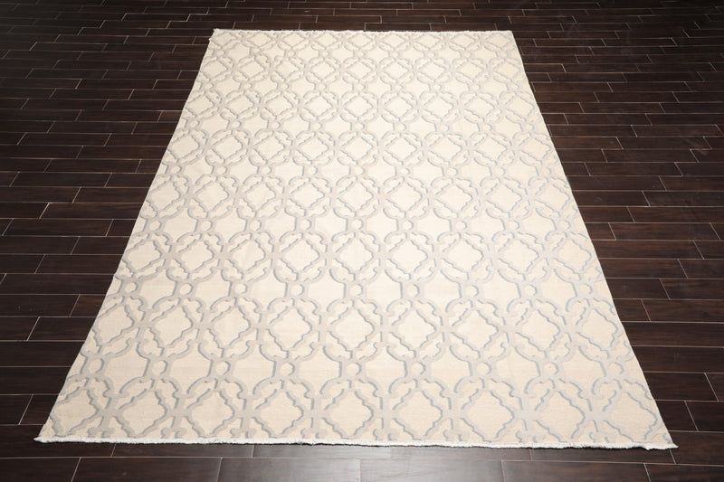 8'11" x 12'8" Hand Knotted Wool Peshawar Oriental Area Rug Gray/Slate Modern