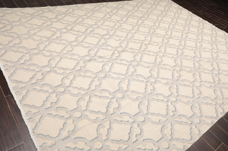 8'11" x 12'8" Hand Knotted Wool Peshawar Oriental Area Rug Gray/Slate Modern