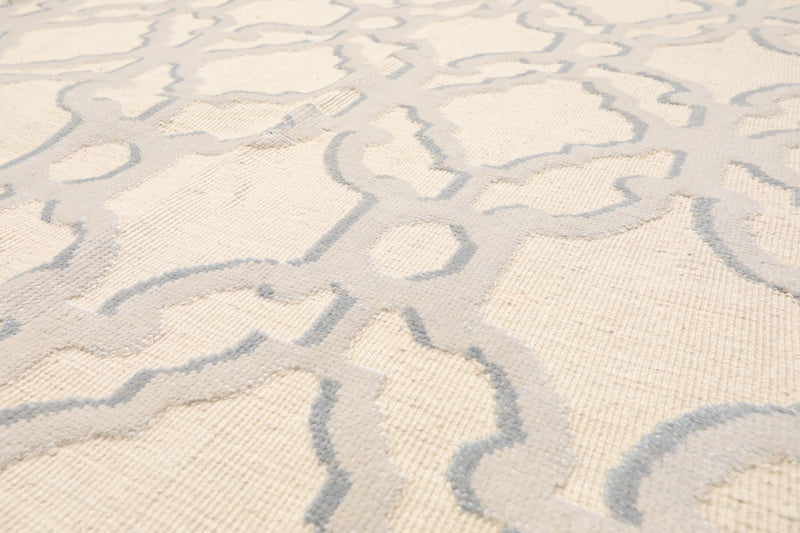 8'11" x 12'8" Hand Knotted Wool Peshawar Oriental Area Rug Gray/Slate Modern