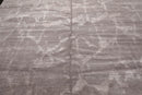 9’11" x 13’8" Hand Knotted Wool & Silk Modern Tibetan Oriental Area Rug Taupe
