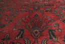4x6 Red Vintage Saroukk Hand Knotted Traditional Wool Area Rug