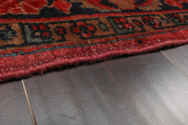 4x6 Red Vintage Saroukk Hand Knotted Traditional Wool Area Rug