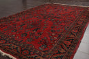 4x6 Red Vintage Saroukk Hand Knotted Traditional Wool Area Rug