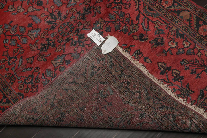 4x6 Red Vintage Saroukk Hand Knotted Traditional Wool Area Rug