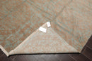 9'3" x 12' Hand Knotted Wool & Silk Transitional Turkish Oriental Area Rug Teal