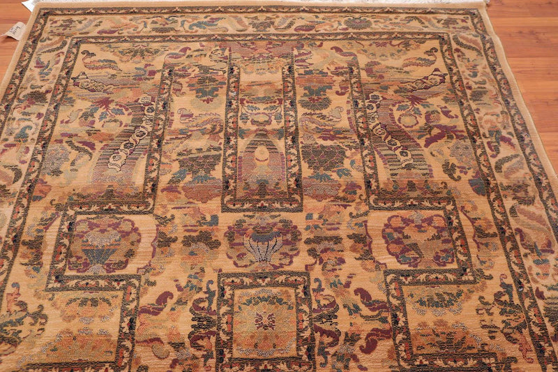 6x9 Gold, Rust Machine Made Wilton Weave 100% Wool Traditional Oriental Area Rug